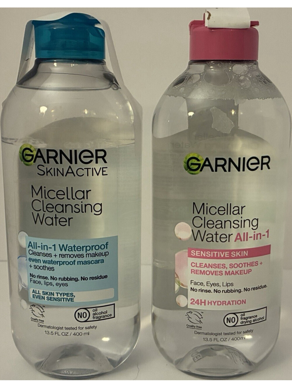 Garnier SkinActive Micellar Cleansing Water Lot 2 Waterproof + Sensitive 13.5oz